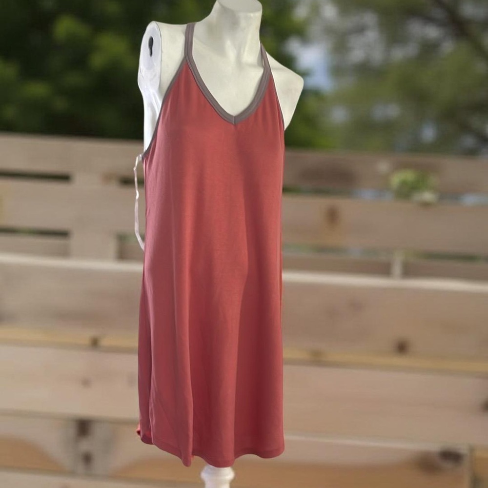 Color Thread Coral Midi Dress Or Cover Up